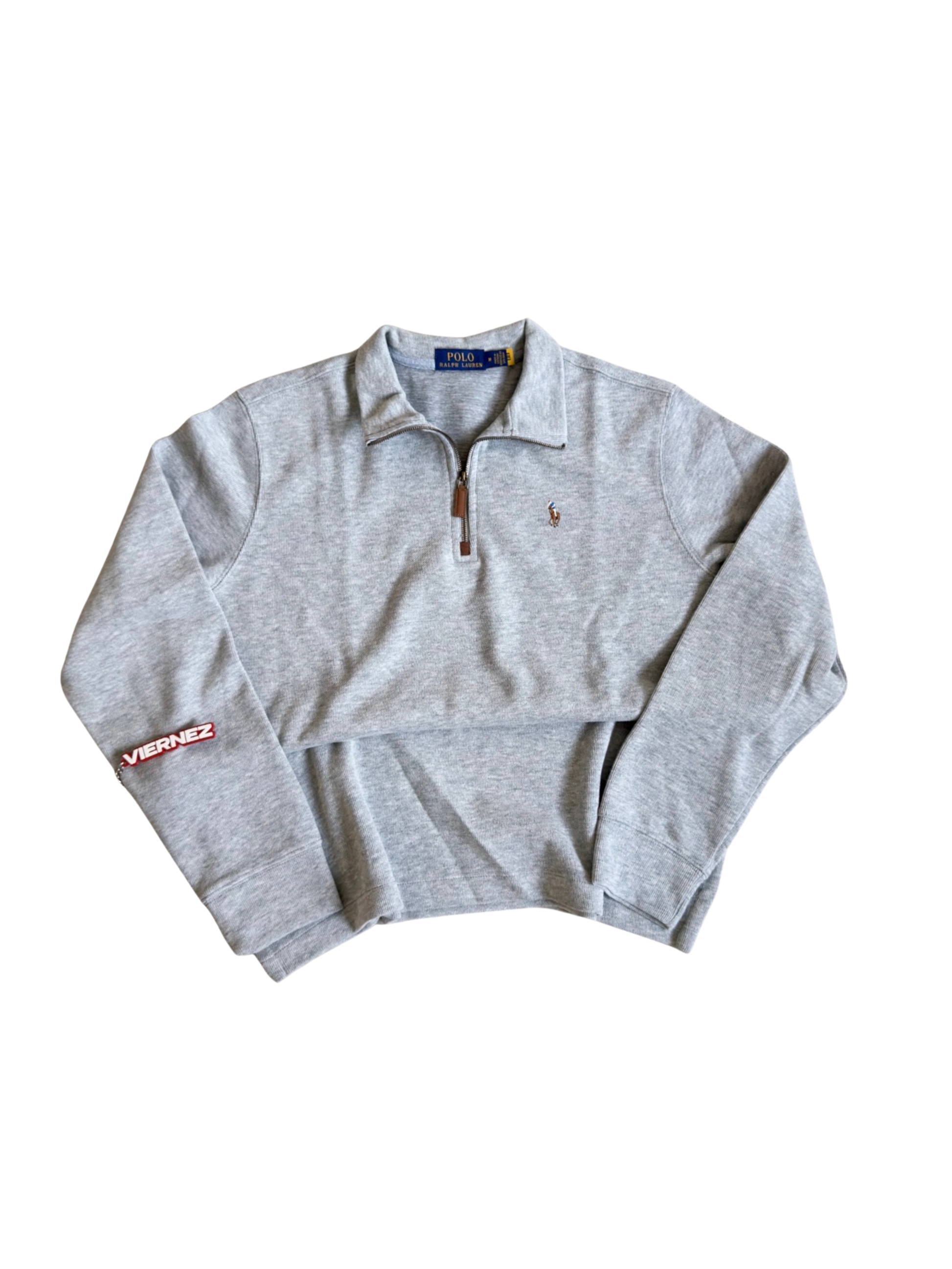 R.L Half Zipped Jumper LIGHT GRAY - New tones (On hand, MEDIUM only)