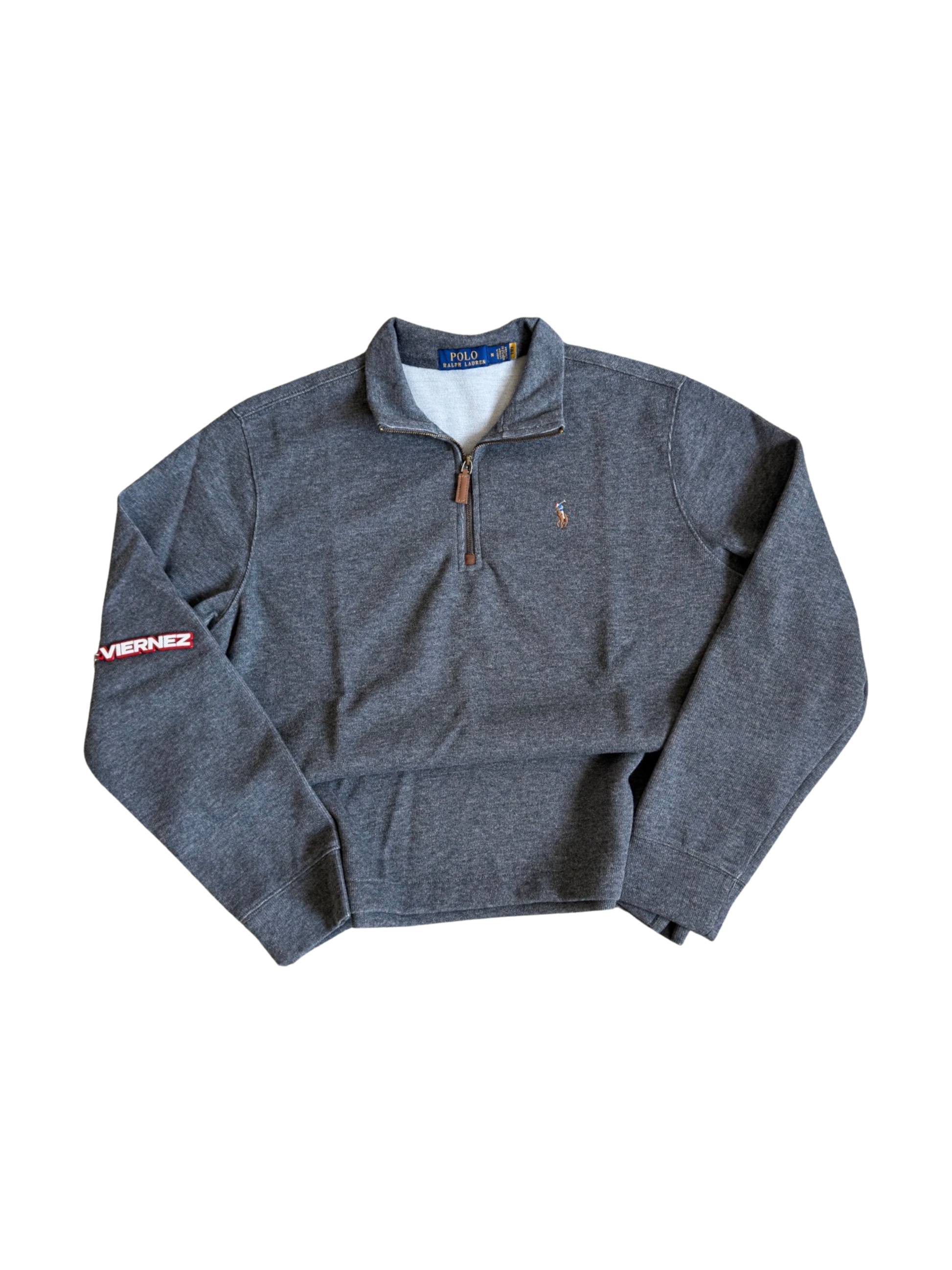 R.L Half Zipped Jumper DARK GRAY - New tones (On hand, MEDIUM only)