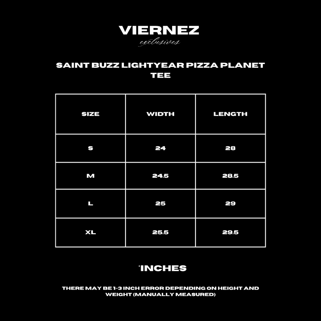 Saint Buzz Lightyear pizza planet tee