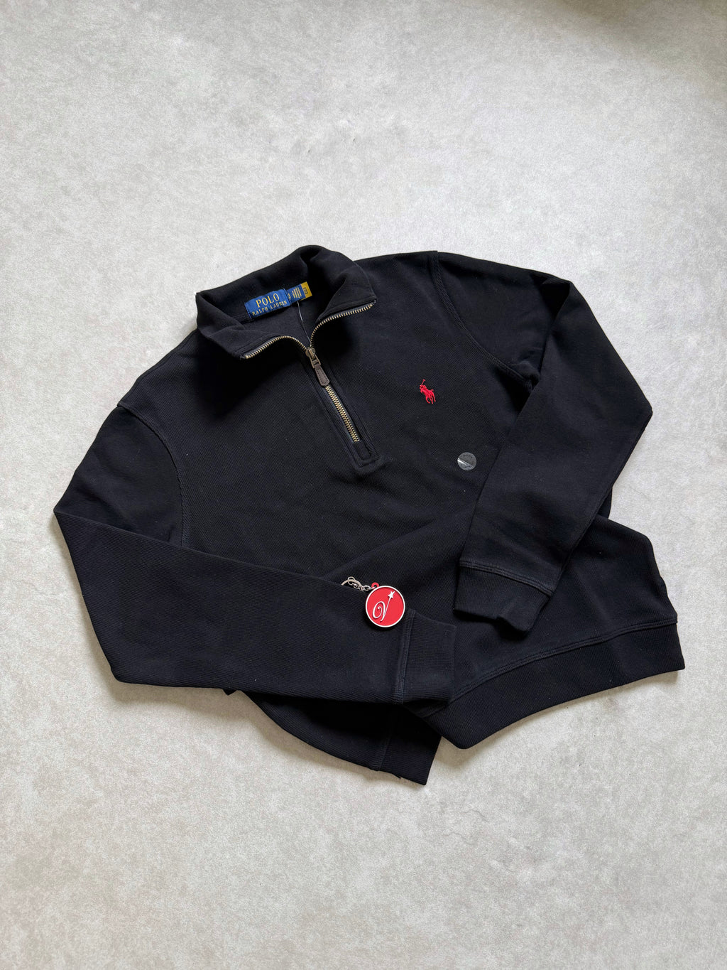 RL Half zipped jumper Black Large ON-HAND