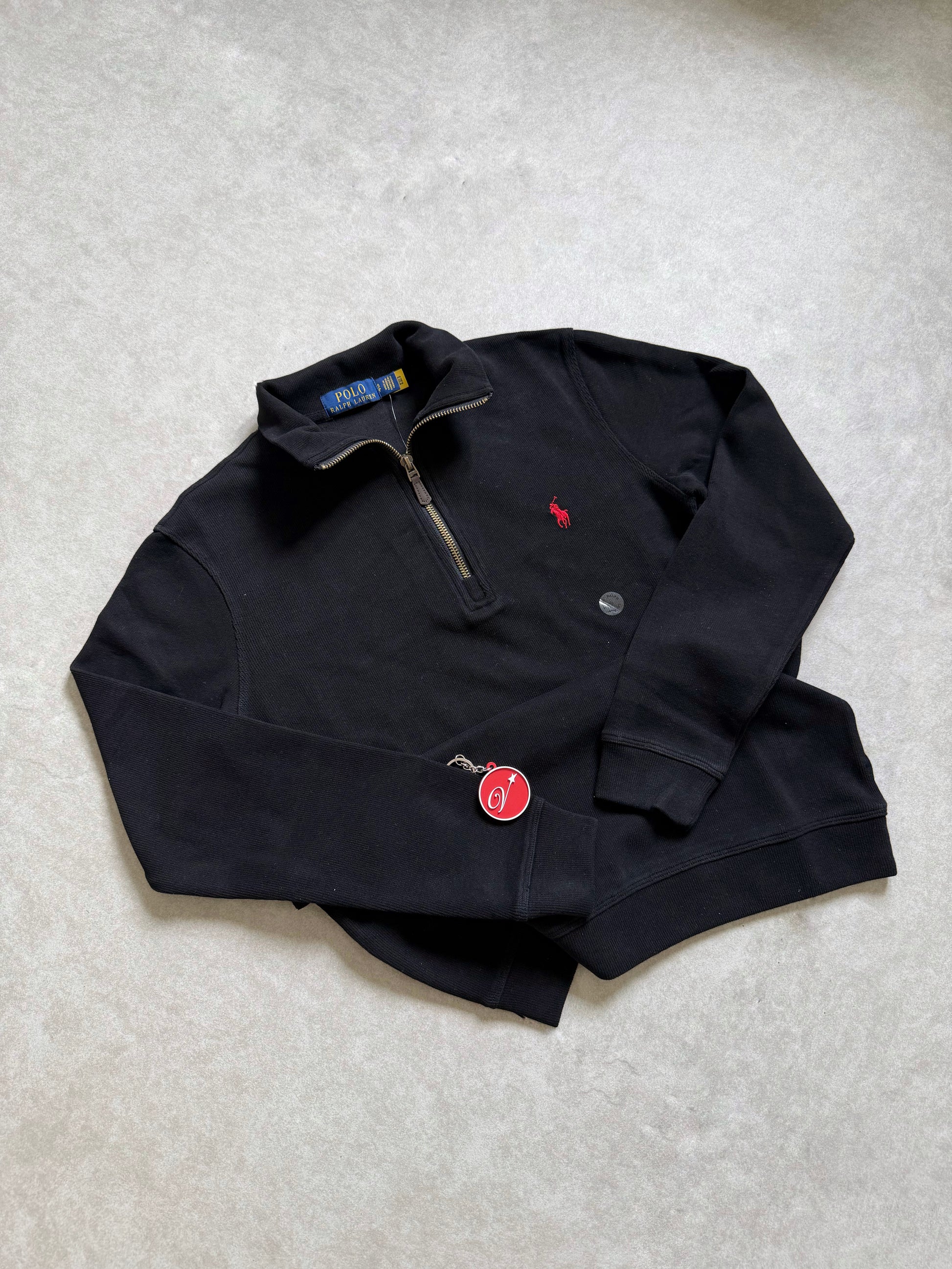 RL Half zipped jumper Black Small ON-HAND