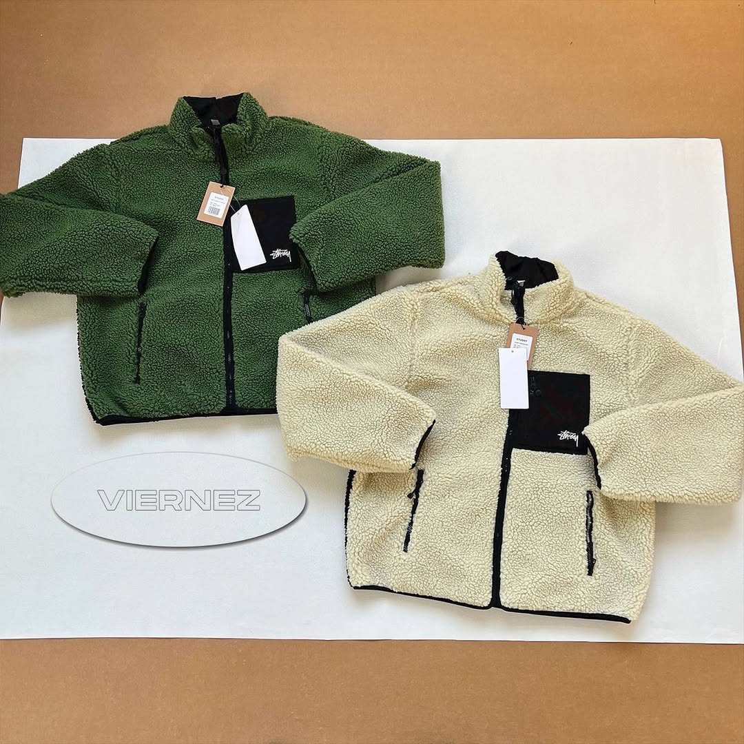 Stüssy sherpa fleece jacket
