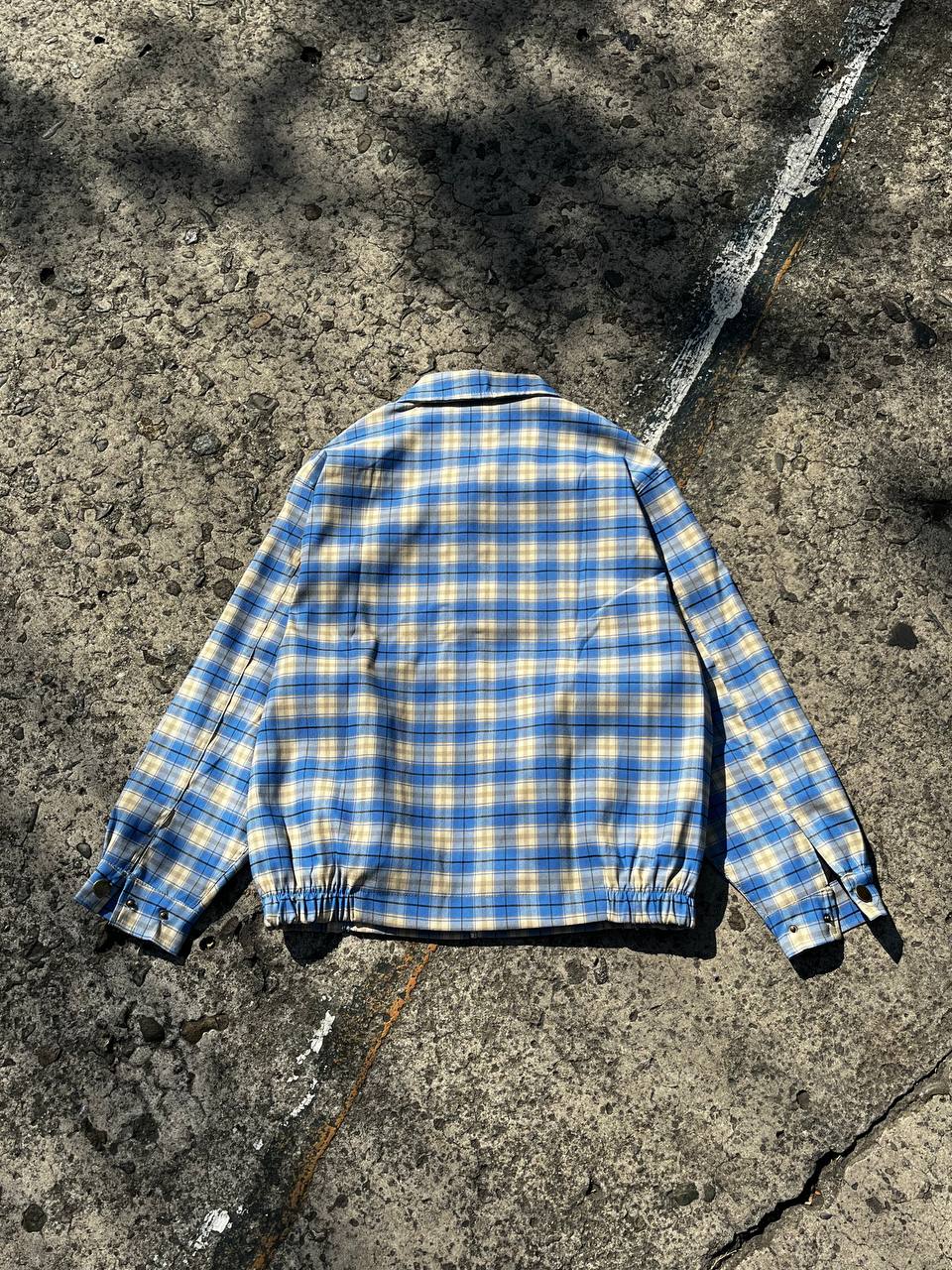 Stussy Blue Plaid Collared Coach Jacket (24SS)