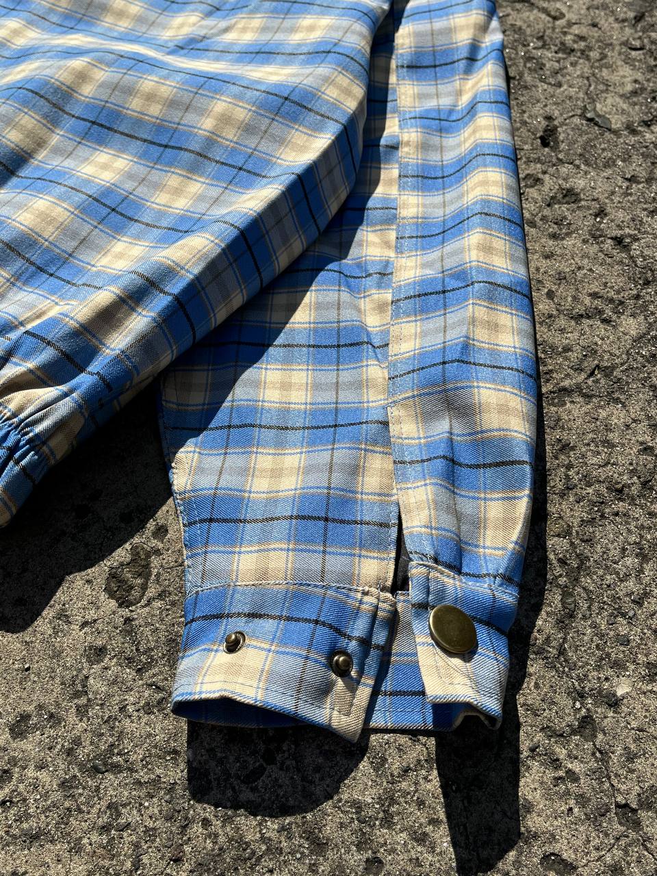 Stussy Blue Plaid Collared Coach Jacket (24SS)