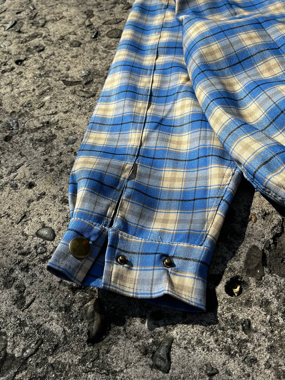 Stussy Blue Plaid Collared Coach Jacket (24SS)