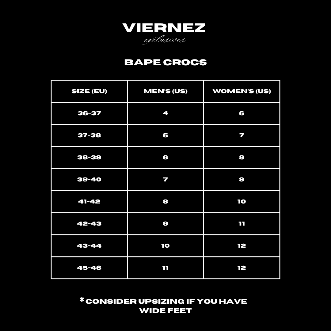BAPE CROCS